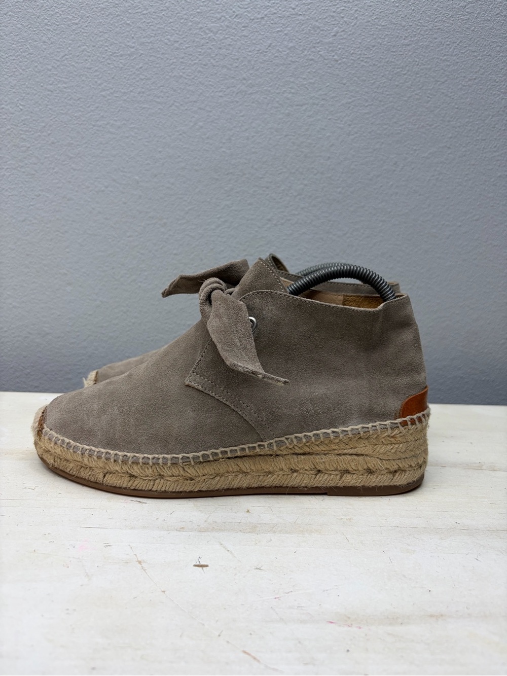 Rag & Bone Grey Suede Sena Espadrille Ankle Boots Size 40